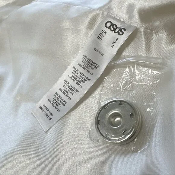 ASOS Faux Fur Coat with Snap Closure, Size 4 - Picture 5 of 8